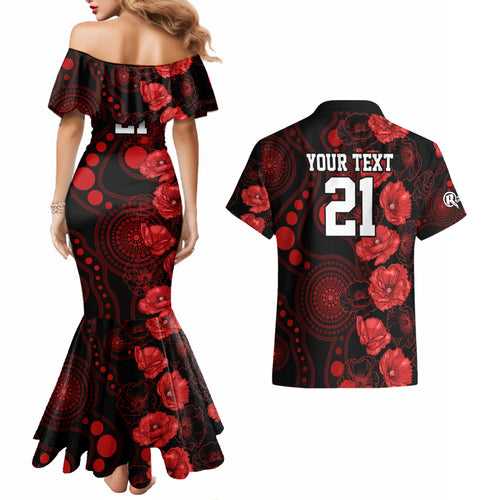 renegades-cricket-never-forget-custom-couples-matching-mermaid-dress-and-hawaiian-shirt-anzac-day-with-poppy-aboriginal