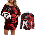 renegades-cricket-never-forget-custom-couples-matching-off-shoulder-short-dress-and-long-sleeve-button-shirt-anzac-day-with-poppy-aboriginal