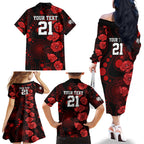 renegades-cricket-never-forget-custom-family-matching-off-shoulder-long-sleeve-dress-and-hawaiian-shirt-anzac-day-with-poppy-aboriginal