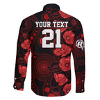 renegades-cricket-never-forget-custom-family-matching-off-shoulder-long-sleeve-dress-and-hawaiian-shirt-anzac-day-with-poppy-aboriginal
