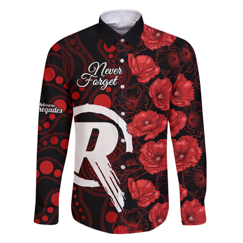 renegades-cricket-never-forget-custom-family-matching-off-shoulder-short-dress-and-hawaiian-shirt-anzac-day-with-poppy-aboriginal