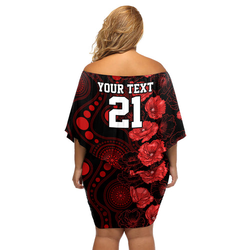 renegades-cricket-never-forget-custom-family-matching-off-shoulder-short-dress-and-hawaiian-shirt-anzac-day-with-poppy-aboriginal