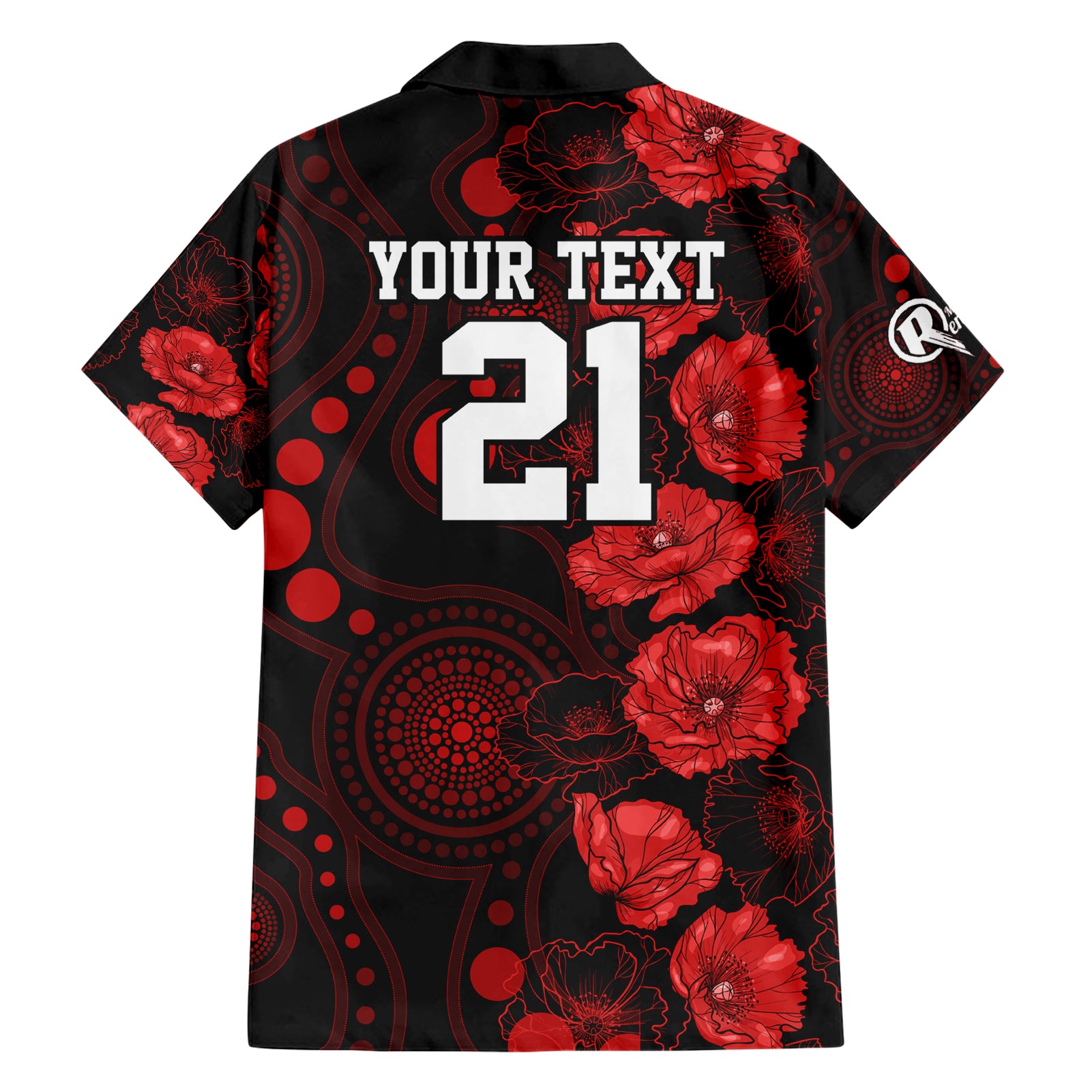 renegades-cricket-never-forget-custom-family-matching-short-sleeve-bodycon-dress-and-hawaiian-shirt-anzac-day-with-poppy-aboriginal