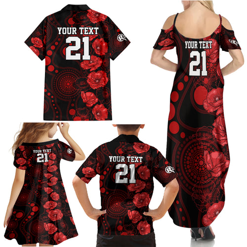 renegades-cricket-never-forget-custom-family-matching-summer-maxi-dress-and-hawaiian-shirt-anzac-day-with-poppy-aboriginal