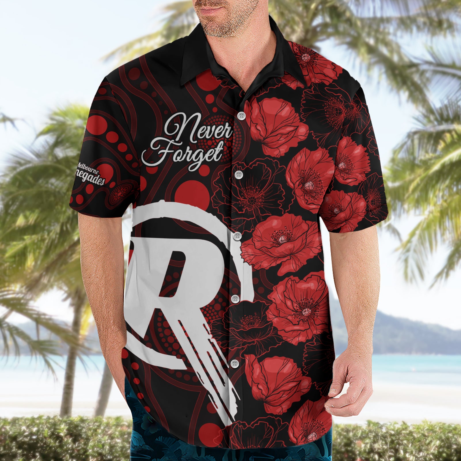 renegades-cricket-never-forget-custom-hawaiian-shirt-anzac-day-with-poppy-aboriginal