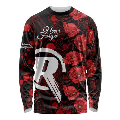 renegades-cricket-never-forget-custom-long-sleeve-shirt-anzac-day-with-poppy-aboriginal