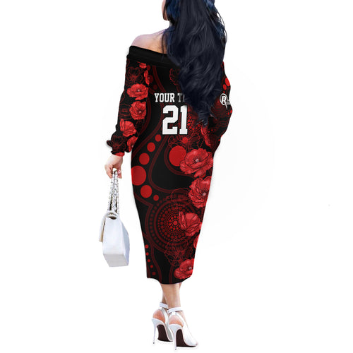 renegades-cricket-never-forget-custom-off-the-shoulder-long-sleeve-dress-anzac-day-with-poppy-aboriginal