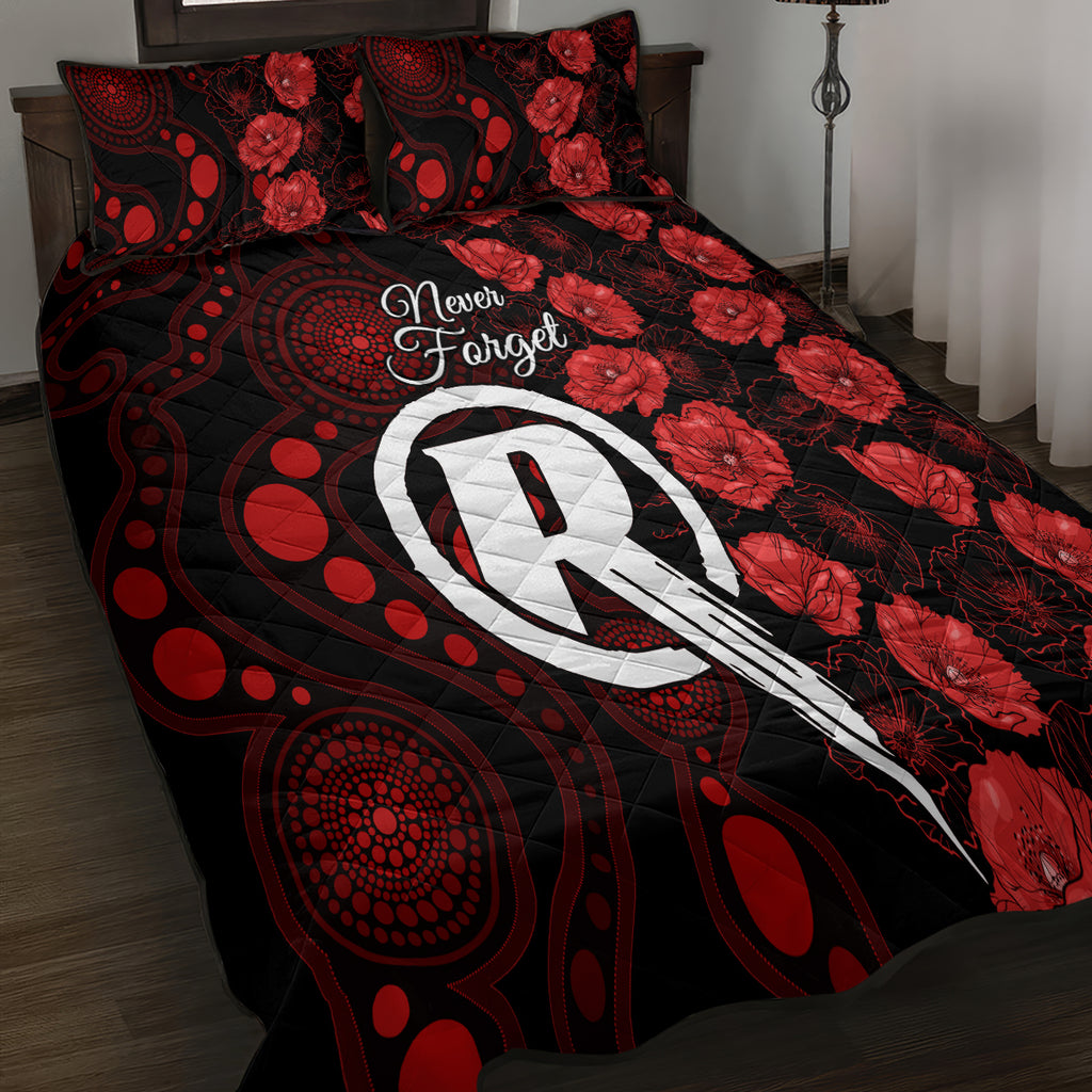 renegades-cricket-never-forget-custom-quilt-bed-set-anzac-day-with-poppy-aboriginal
