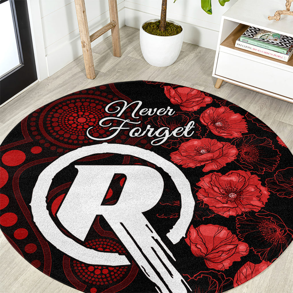 renegades-cricket-never-forget-custom-round-carpet-anzac-day-with-poppy-aboriginal