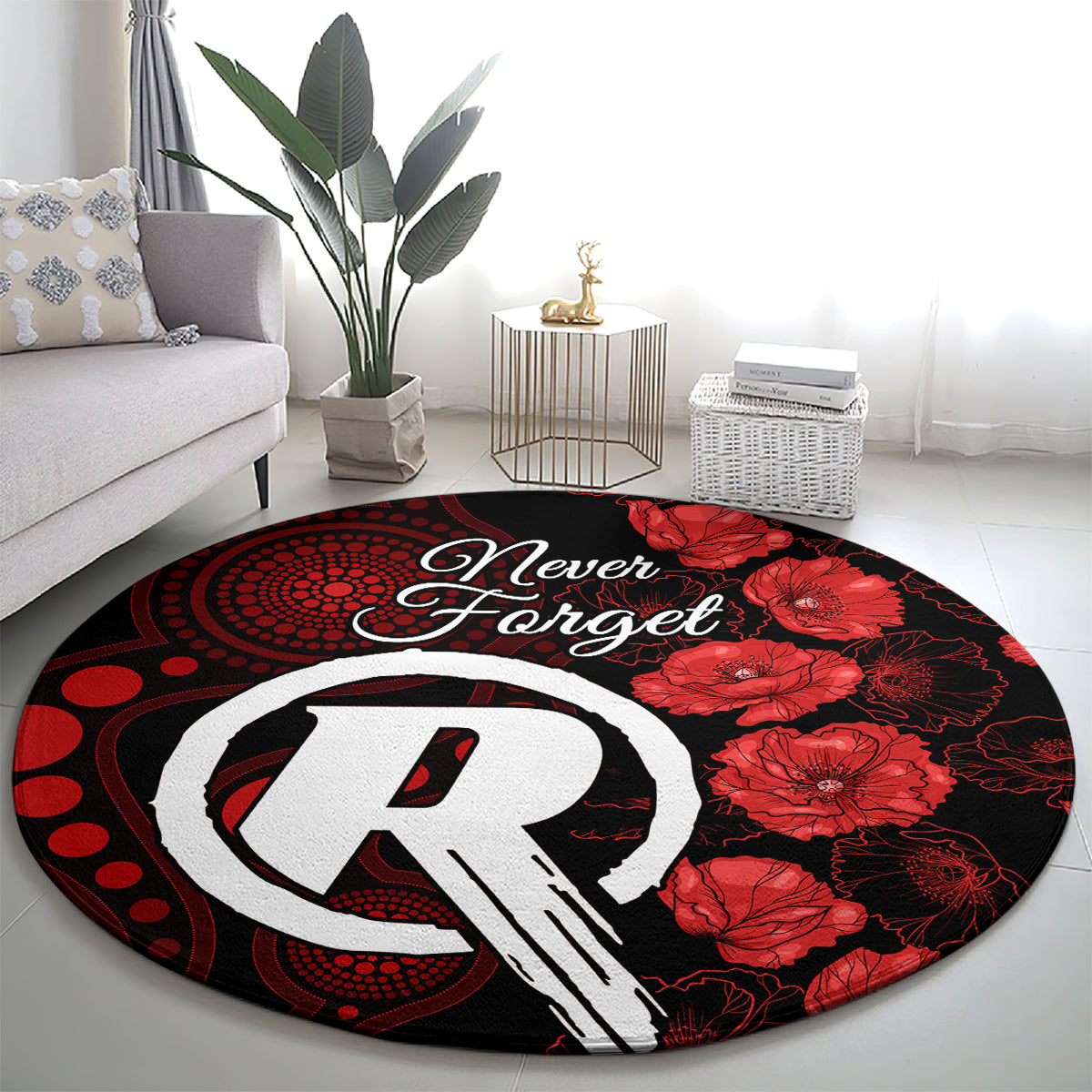 renegades-cricket-never-forget-custom-round-carpet-anzac-day-with-poppy-aboriginal