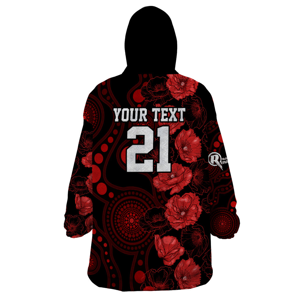 renegades-cricket-never-forget-custom-wearable-blanket-hoodie-anzac-day-with-poppy-aboriginal