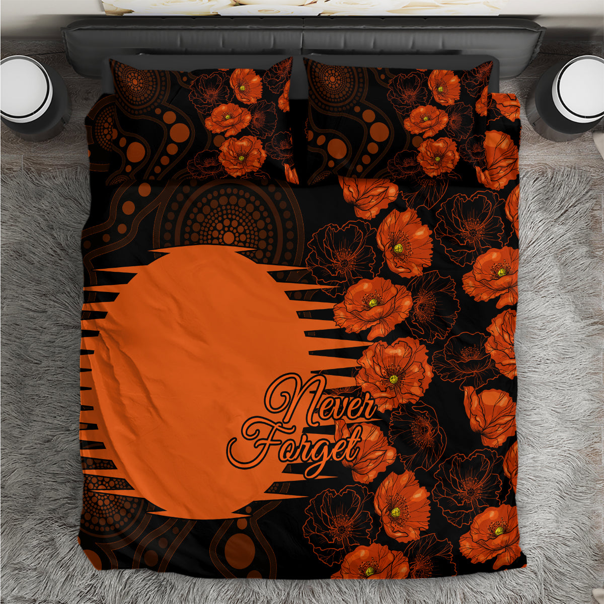scorchers-cricket-never-forget-custom-bedding-set-anzac-day-with-poppy-aboriginal
