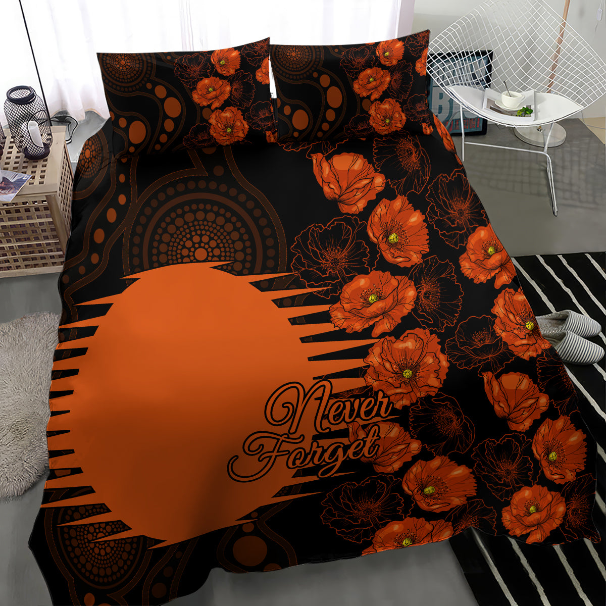 scorchers-cricket-never-forget-custom-bedding-set-anzac-day-with-poppy-aboriginal