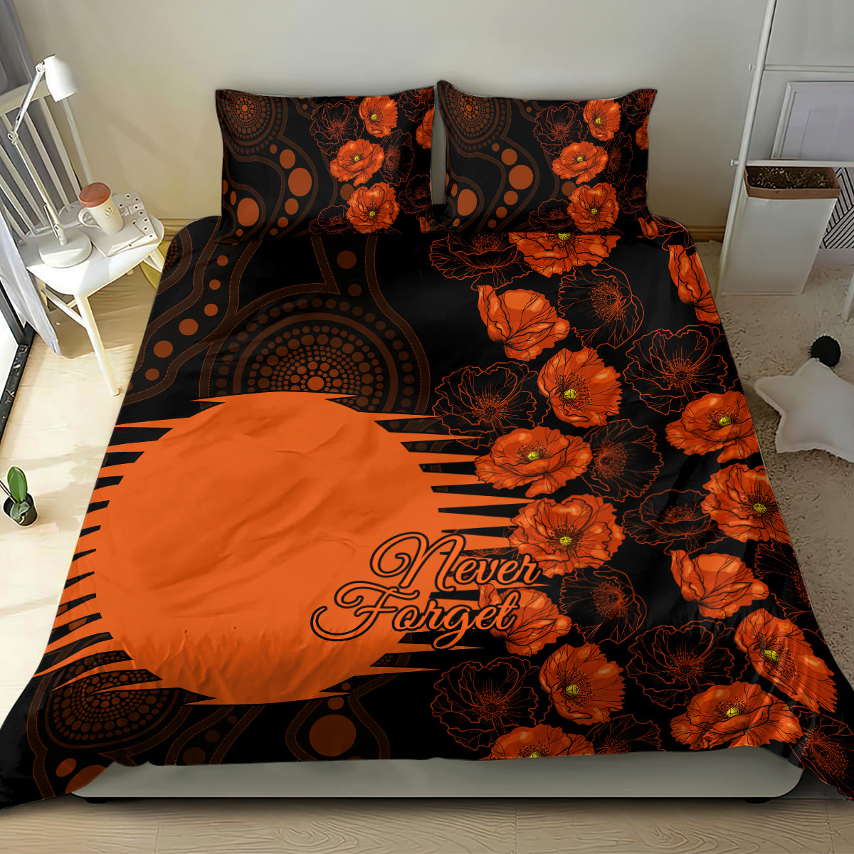 scorchers-cricket-never-forget-custom-bedding-set-anzac-day-with-poppy-aboriginal