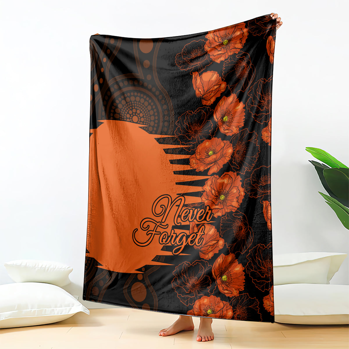 scorchers-cricket-never-forget-custom-blanket-anzac-day-with-poppy-aboriginal