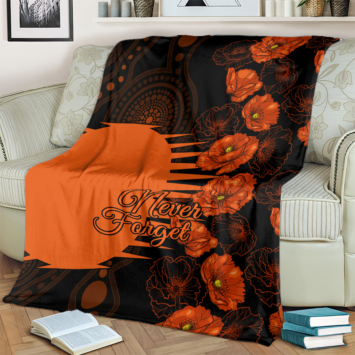 scorchers-cricket-never-forget-custom-blanket-anzac-day-with-poppy-aboriginal