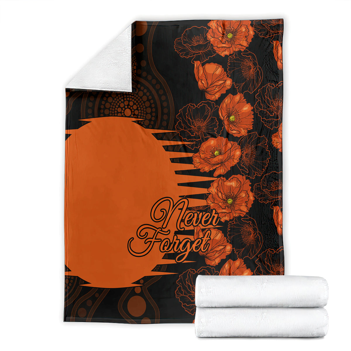 scorchers-cricket-never-forget-custom-blanket-anzac-day-with-poppy-aboriginal