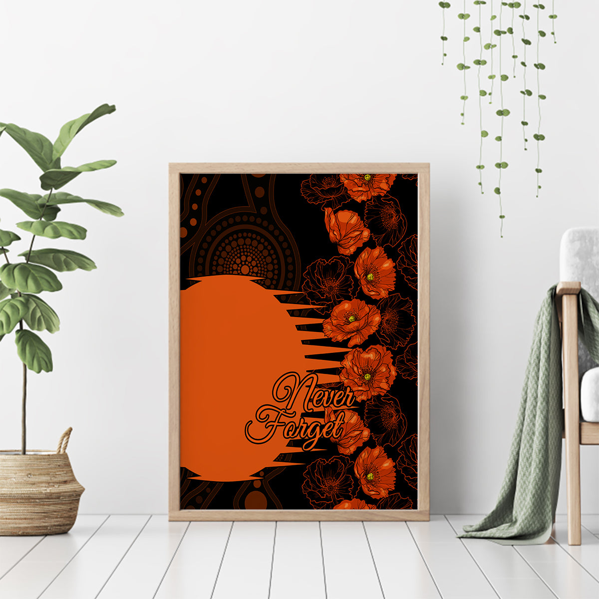 scorchers-cricket-never-forget-custom-canvas-wall-art-anzac-day-with-poppy-aboriginal