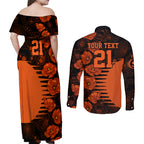 scorchers-cricket-never-forget-custom-couples-matching-off-shoulder-maxi-dress-and-long-sleeve-button-shirt-anzac-day-with-poppy-aboriginal