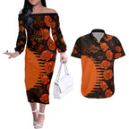 scorchers-cricket-never-forget-custom-couples-matching-off-the-shoulder-long-sleeve-dress-and-hawaiian-shirt-anzac-day-with-poppy-aboriginal