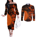 scorchers-cricket-never-forget-custom-couples-matching-off-the-shoulder-long-sleeve-dress-and-long-sleeve-button-shirt-anzac-day-with-poppy-aboriginal