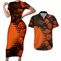 scorchers-cricket-never-forget-custom-couples-matching-short-sleeve-bodycon-dress-and-hawaiian-shirt-anzac-day-with-poppy-aboriginal