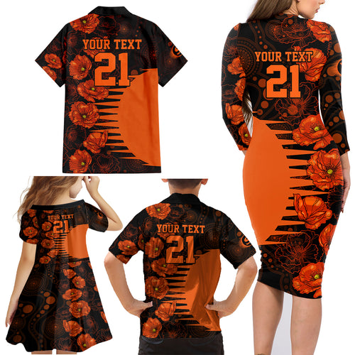 scorchers-cricket-never-forget-custom-family-matching-long-sleeve-bodycon-dress-and-hawaiian-shirt-anzac-day-with-poppy-aboriginal
