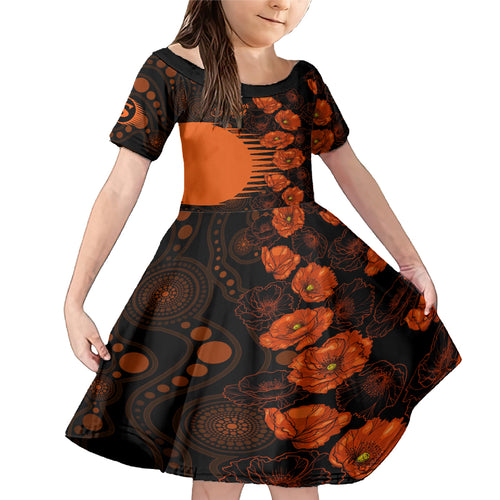scorchers-cricket-never-forget-custom-family-matching-mermaid-dress-and-hawaiian-shirt-anzac-day-with-poppy-aboriginal