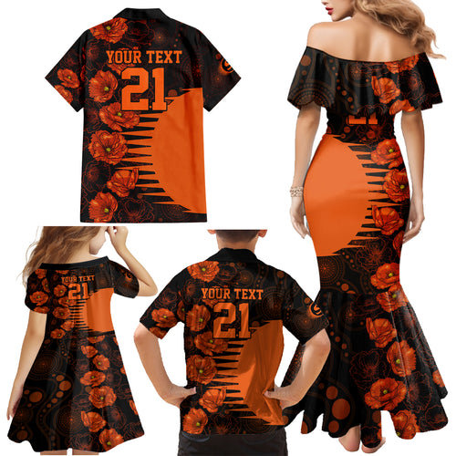 scorchers-cricket-never-forget-custom-family-matching-mermaid-dress-and-hawaiian-shirt-anzac-day-with-poppy-aboriginal