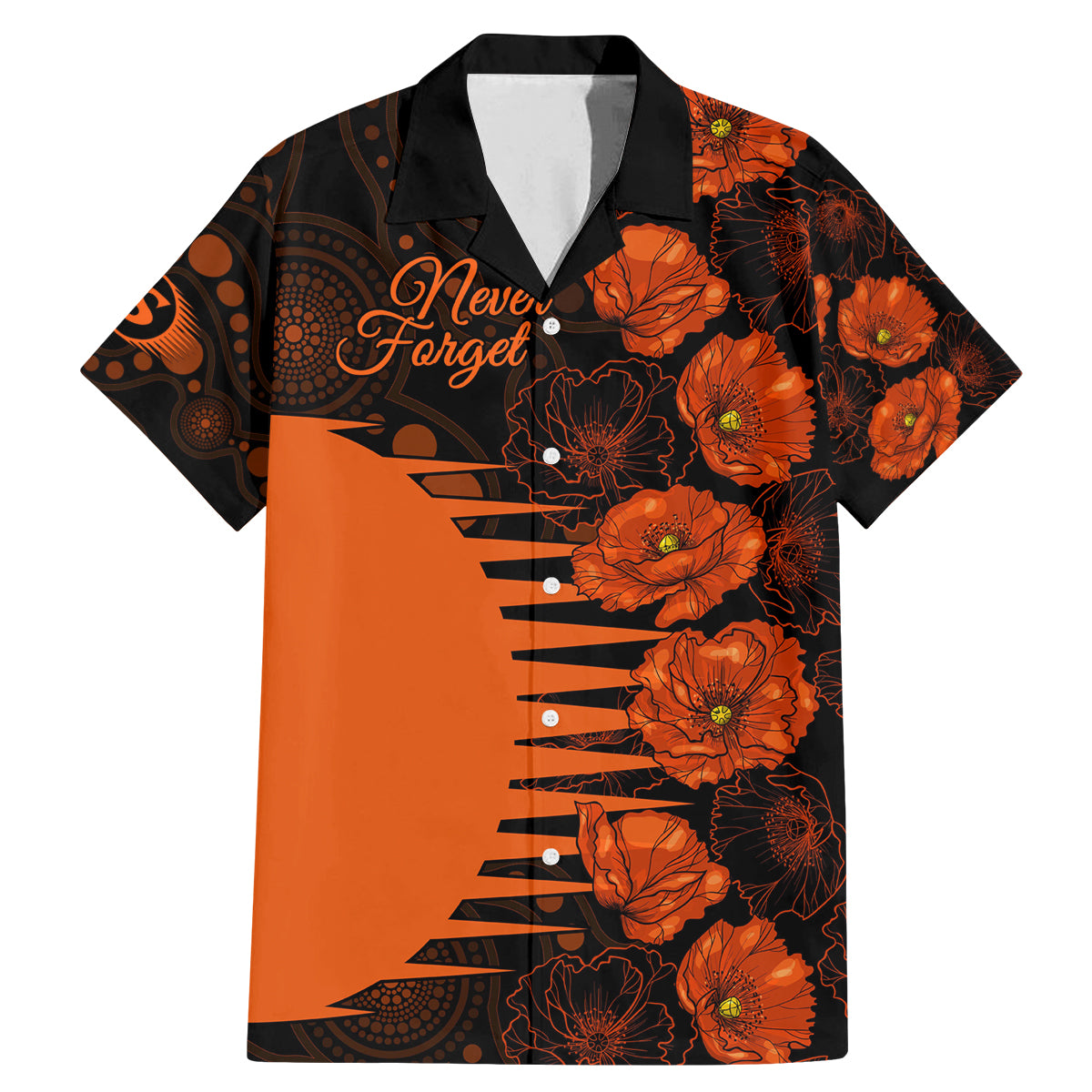 scorchers-cricket-never-forget-custom-family-matching-mermaid-dress-and-hawaiian-shirt-anzac-day-with-poppy-aboriginal