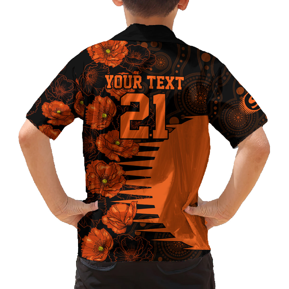 scorchers-cricket-never-forget-custom-family-matching-off-shoulder-long-sleeve-dress-and-hawaiian-shirt-anzac-day-with-poppy-aboriginal