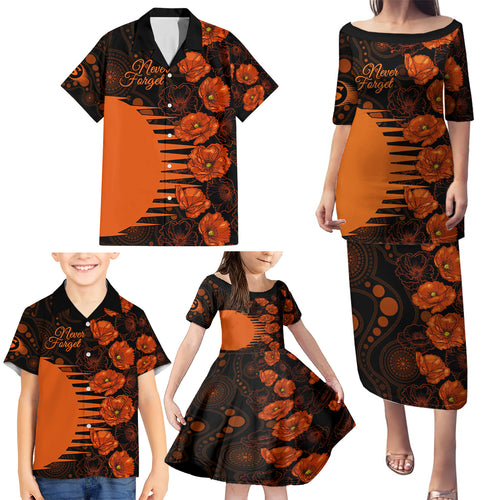 scorchers-cricket-never-forget-custom-family-matching-puletasi-dress-and-hawaiian-shirt-anzac-day-with-poppy-aboriginal