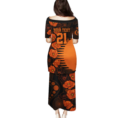 scorchers-cricket-never-forget-custom-family-matching-puletasi-dress-and-hawaiian-shirt-anzac-day-with-poppy-aboriginal