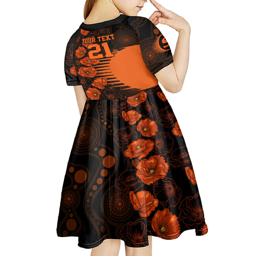 scorchers-cricket-never-forget-custom-kid-short-sleeve-dress-anzac-day-with-poppy-aboriginal