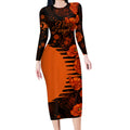 scorchers-cricket-never-forget-custom-long-sleeve-bodycon-dress-anzac-day-with-poppy-aboriginal