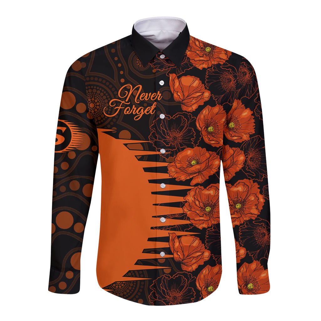 scorchers-cricket-never-forget-custom-long-sleeve-button-shirt-anzac-day-with-poppy-aboriginal