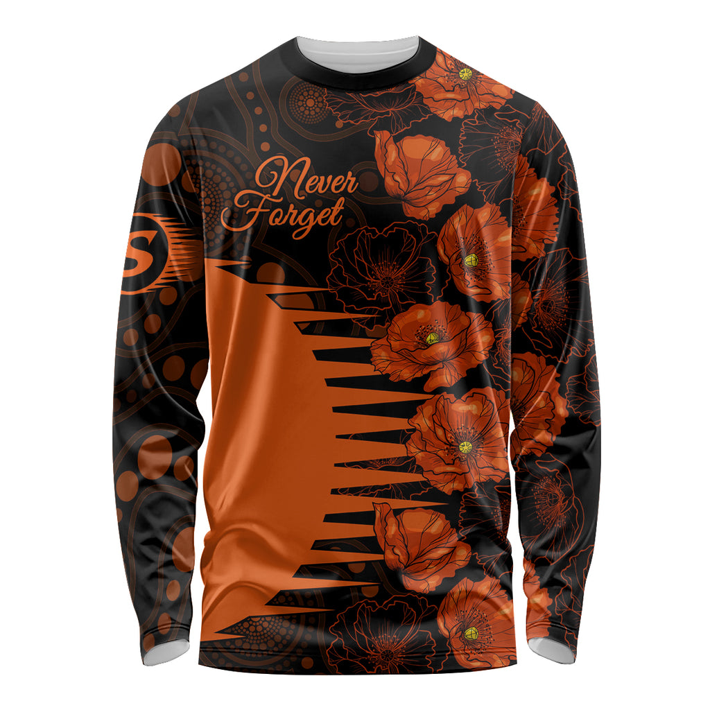 scorchers-cricket-never-forget-custom-long-sleeve-shirt-anzac-day-with-poppy-aboriginal