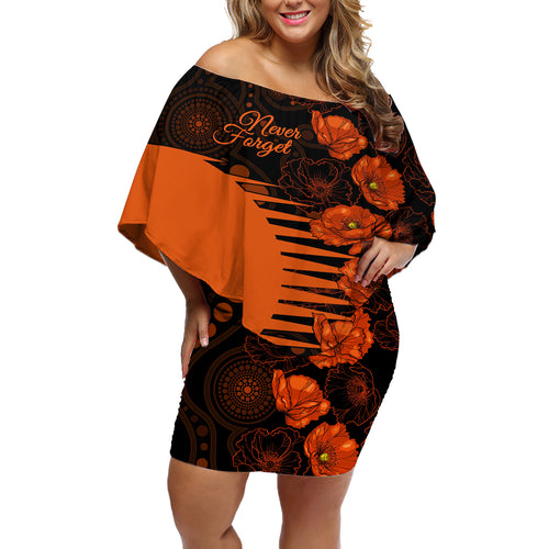 scorchers-cricket-never-forget-custom-off-shoulder-short-dress-anzac-day-with-poppy-aboriginal
