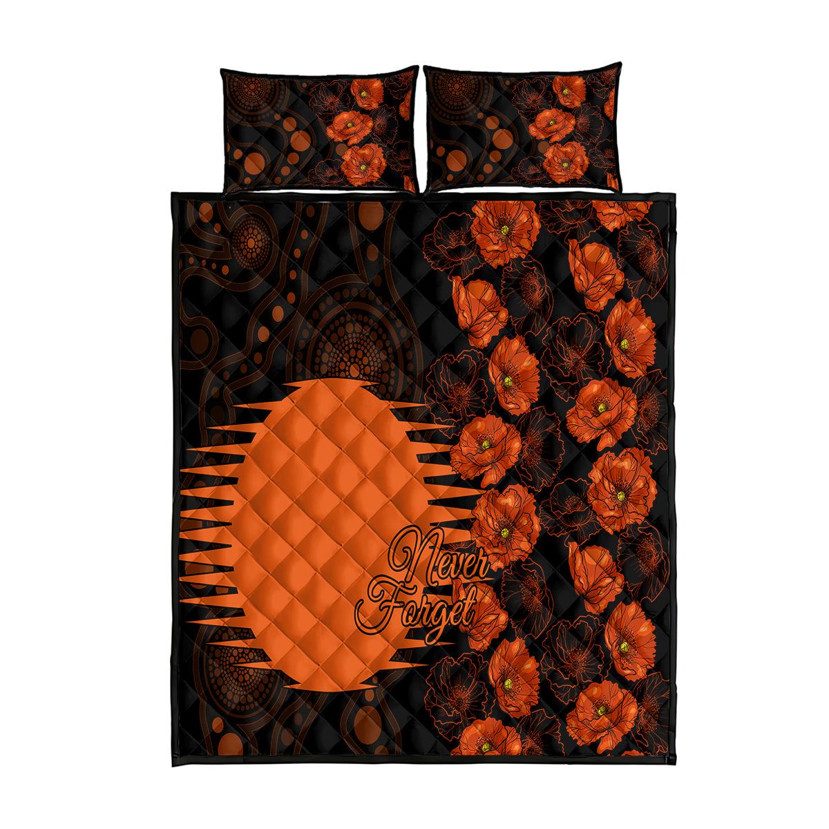 scorchers-cricket-never-forget-custom-quilt-bed-set-anzac-day-with-poppy-aboriginal