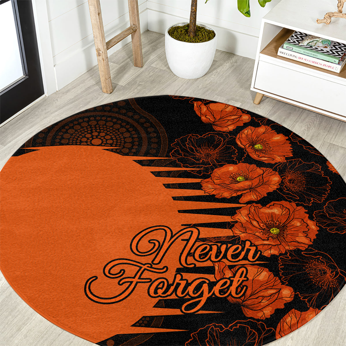scorchers-cricket-never-forget-custom-round-carpet-anzac-day-with-poppy-aboriginal