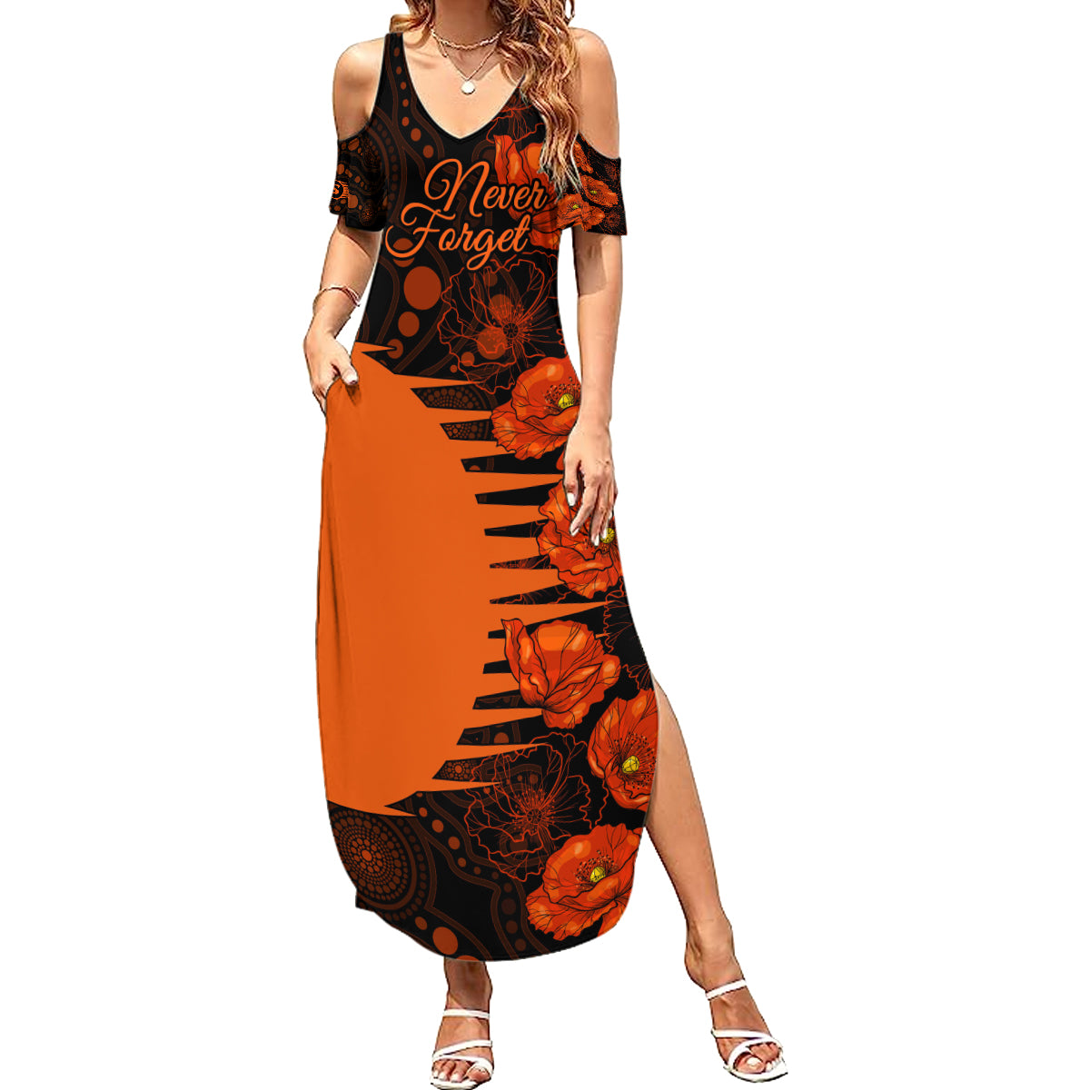 scorchers-cricket-never-forget-custom-summer-maxi-dress-anzac-day-with-poppy-aboriginal