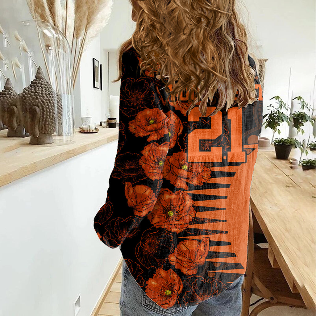 scorchers-cricket-never-forget-custom-women-casual-shirt-anzac-day-with-poppy-aboriginal