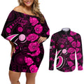 sixers-cricket-never-forget-custom-couples-matching-off-shoulder-short-dress-and-long-sleeve-button-shirt-anzac-day-with-poppy-aboriginal