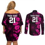sixers-cricket-never-forget-custom-couples-matching-off-shoulder-short-dress-and-long-sleeve-button-shirt-anzac-day-with-poppy-aboriginal