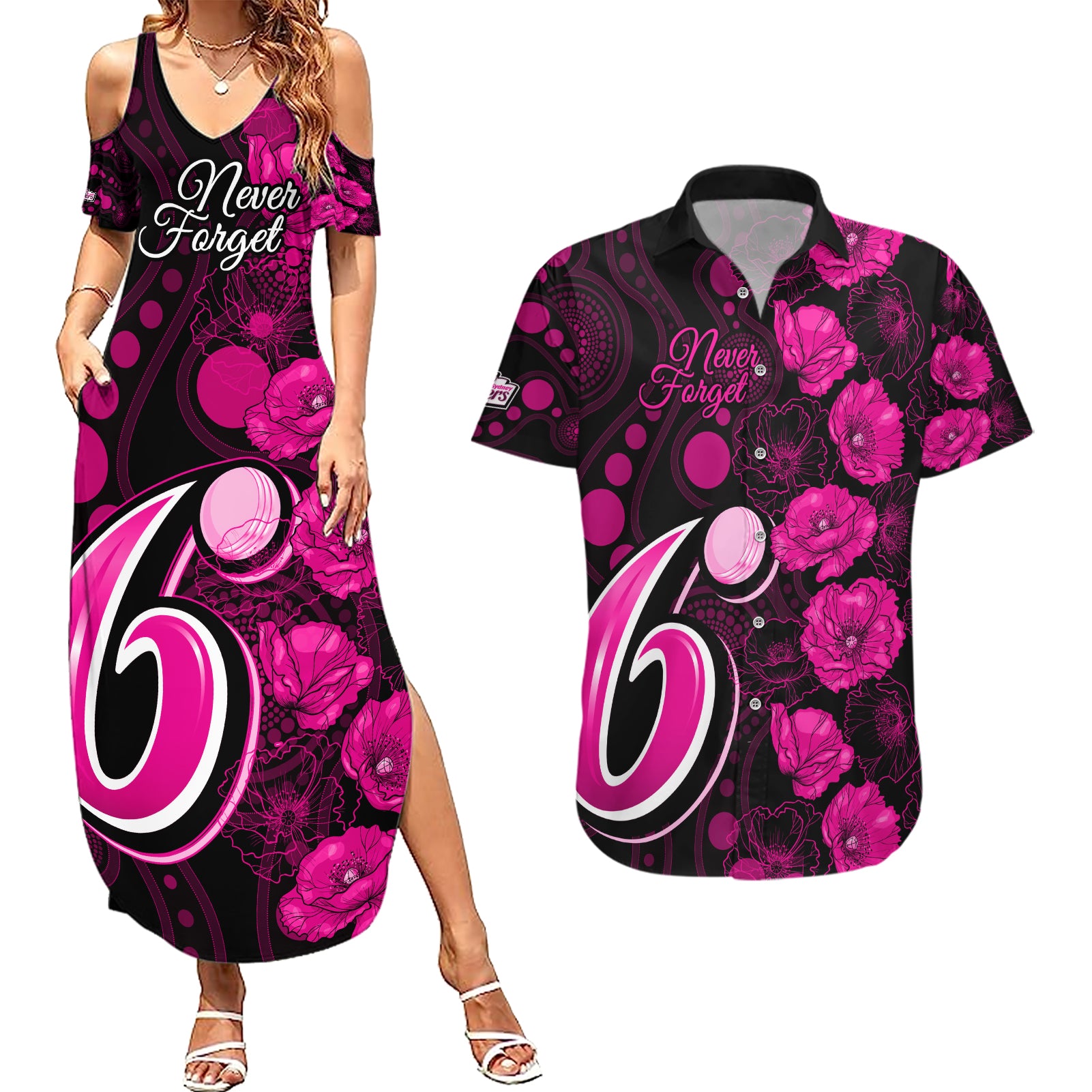 sixers-cricket-never-forget-custom-couples-matching-summer-maxi-dress-and-hawaiian-shirt-anzac-day-with-poppy-aboriginal