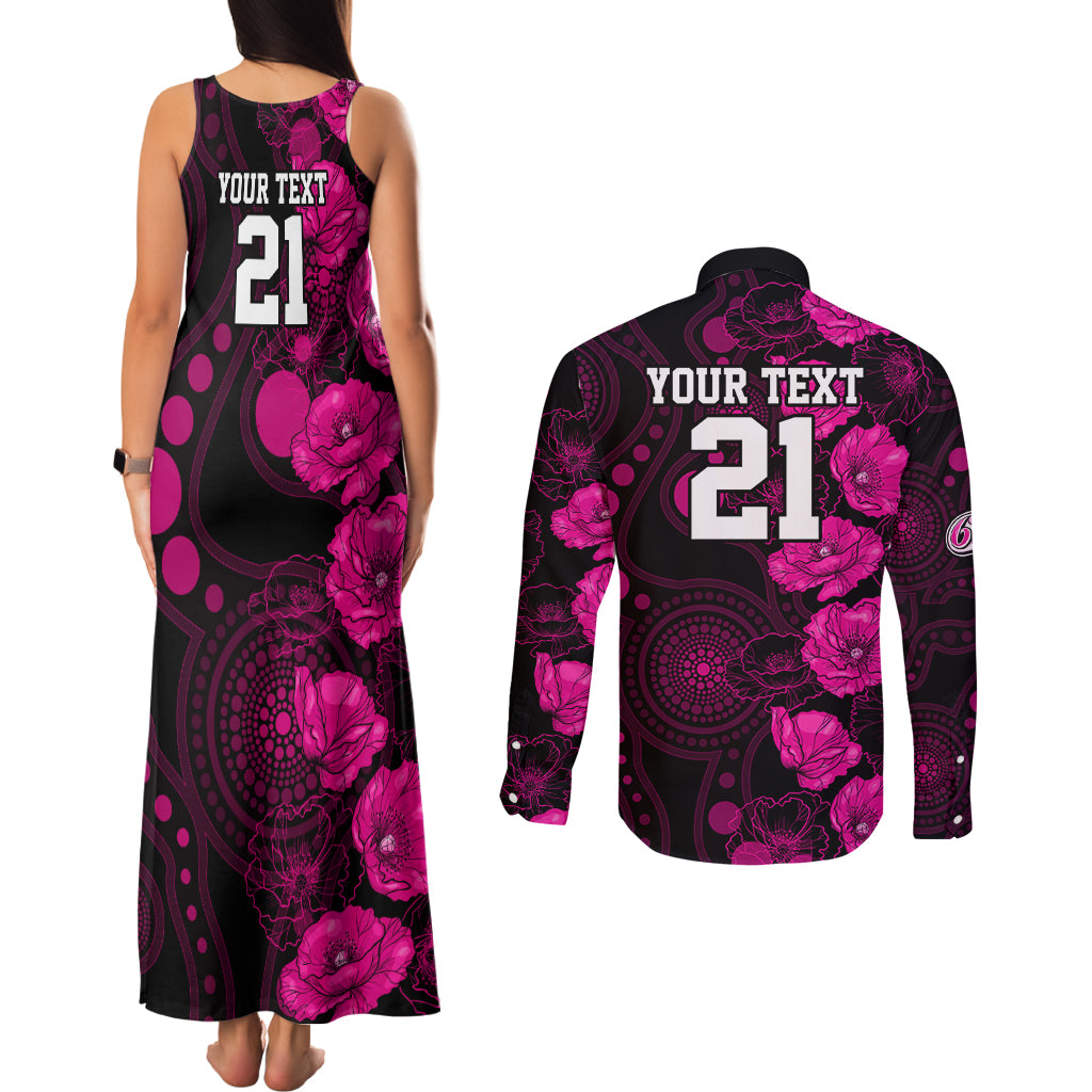 sixers-cricket-never-forget-custom-couples-matching-tank-maxi-dress-and-long-sleeve-button-shirt-anzac-day-with-poppy-aboriginal