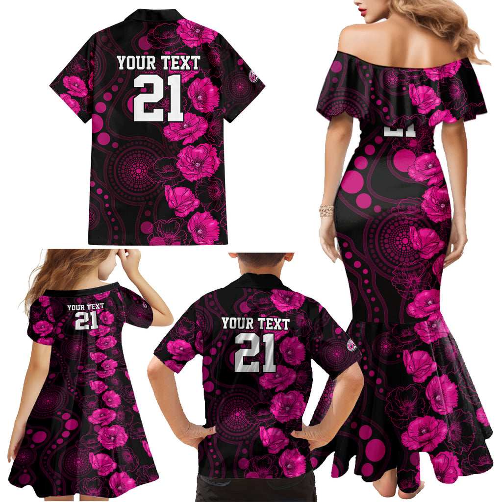 sixers-cricket-never-forget-custom-family-matching-mermaid-dress-and-hawaiian-shirt-anzac-day-with-poppy-aboriginal
