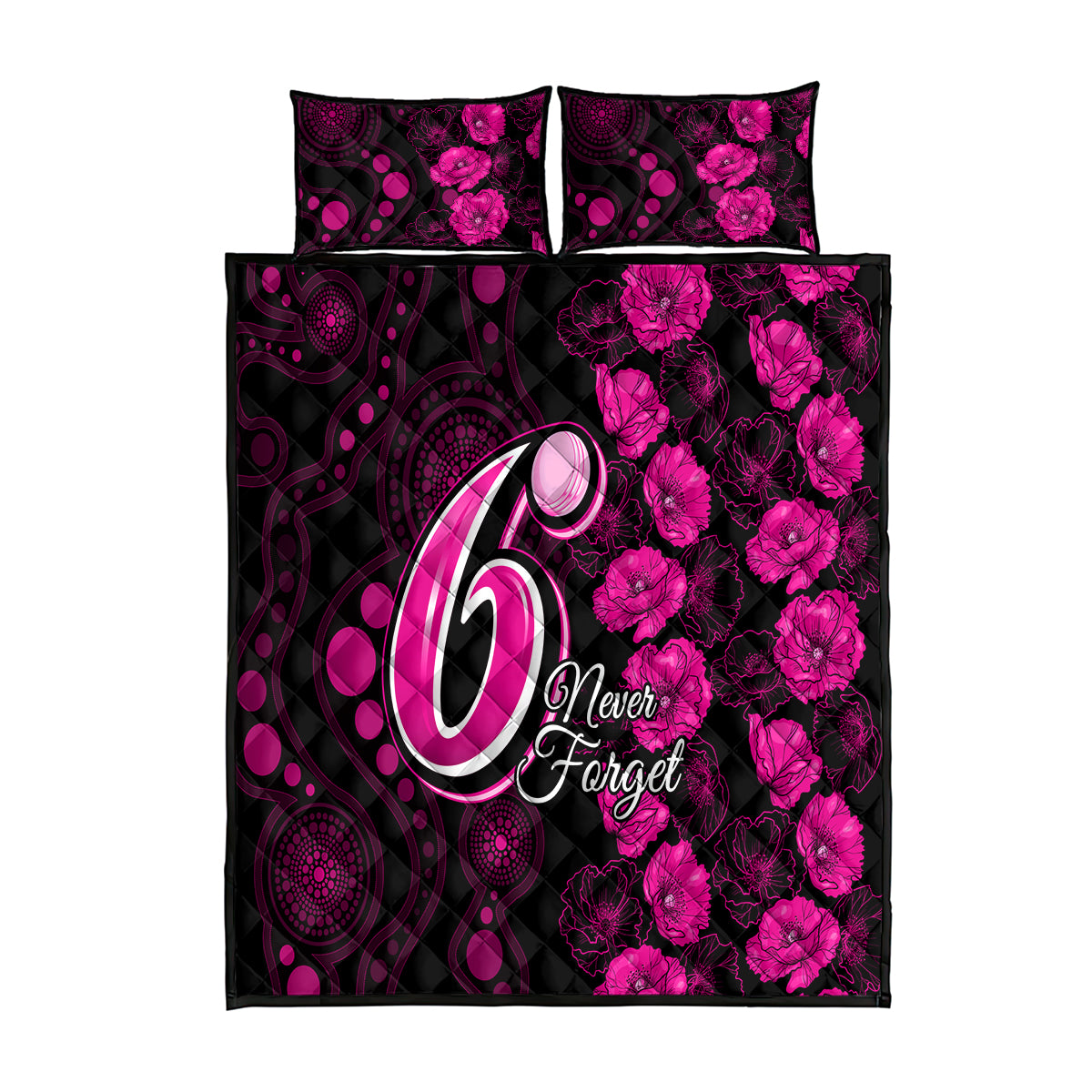 sixers-cricket-never-forget-custom-quilt-bed-set-anzac-day-with-poppy-aboriginal