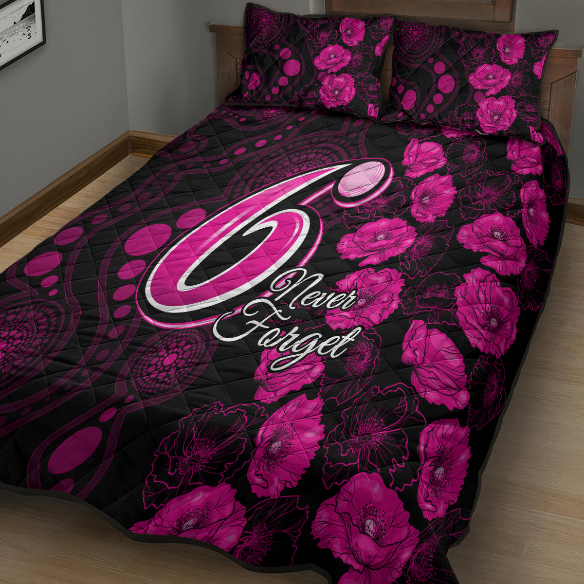 sixers-cricket-never-forget-custom-quilt-bed-set-anzac-day-with-poppy-aboriginal