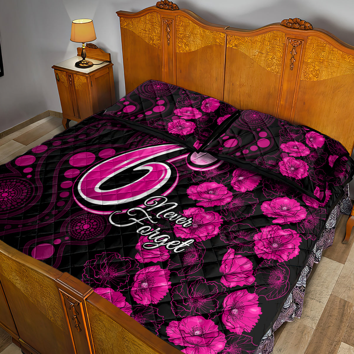 sixers-cricket-never-forget-custom-quilt-bed-set-anzac-day-with-poppy-aboriginal